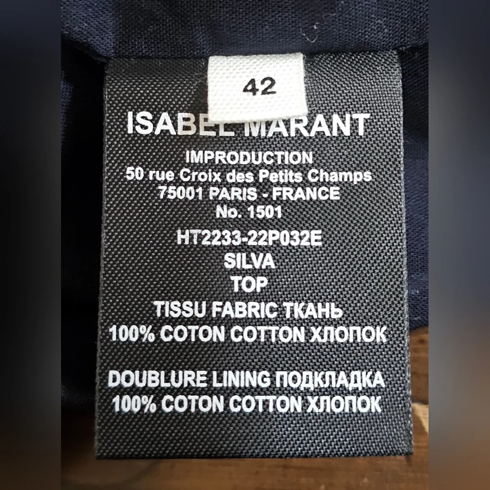 Isabel Marant Étoile Silva Floral Puff Sleeve Top NWT - Picture 9 of 10